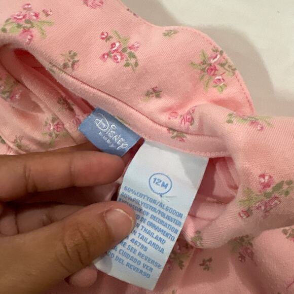 Vintage Disney Baby Girl 12M 90s Y2K Embroidered Winnie the Pooh Floral Romper - Picture 5 of 5